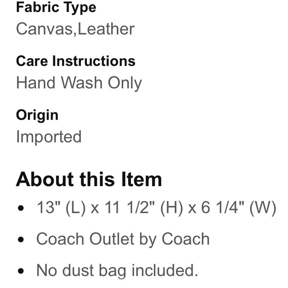 COACH BUTTERFLY LARGE TOTE NWT - Picture 5 of 5